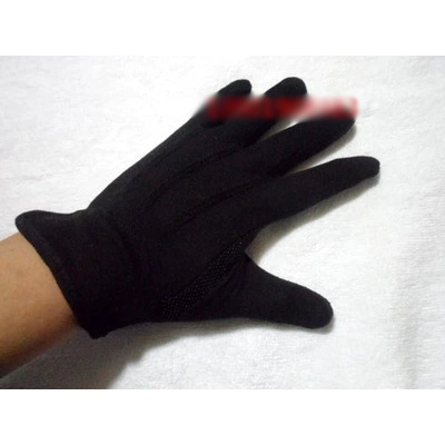 Găng tay chống trượt bằng nhựa nguyên chất màu đen, chống trượt, chống mài mòn, bảo hộ lao động, hạt dày găng tay len bảo hộ bao tay lao dong