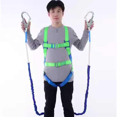dây bảo hộ Dây đai an toàn móc đơn 5 điểm dây đai an toàn móc đôi công trường nhẹ sling công trường xây dựng đai bảo hộ điện lực dây đai an toàn toàn thân