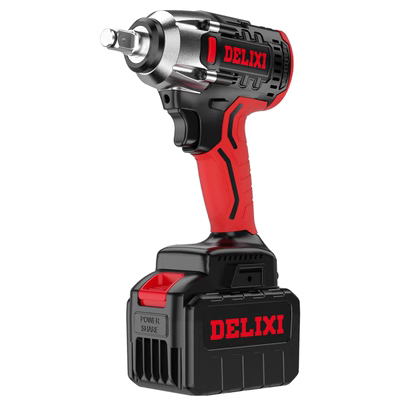 Cờ lê điện Delixi mô-men xoắn lớn súng hơi điện bảng điện dụng cụ điện hạng nặng bộ cờ lê pin lithium máy khoan bê tông bosch