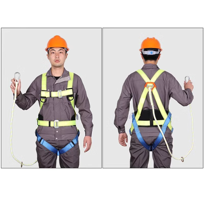 Đai an toàn toàn thân năm điểm làm việc ở độ cao cao Bộ dây đai an toàn polyester chống rơi phong cách châu Âu ngoài trời dây đai an toàn toàn thân