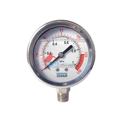 Đồng hồ đo áp suất chống sốc bằng thép không gỉ Y60, đồng hồ đo áp suất nước, đồng hồ đo áp suất không khí 0-2,5mpa, đồng hồ đo áp suất dầu, đồng hồ đo áp suất trục đồng hồ áp suất gas đồng hồ áp suất dầu