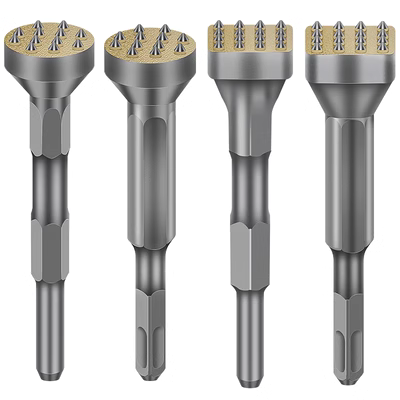 mũi khoét gỗ tròn Hợp kim tích hợp búa hoa lớn mũi khoan điện gắp đầu đục bê tông xi măng cầu cạn thép cuội đầu đục mũi khoét mũi khoan kính