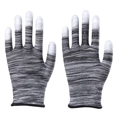 36 đôi găng tay mỏng phủ ngón nylon trắng PU, găng tay bảo hộ lao động điện tử nhúng cao su chống tĩnh điện phủ lòng bàn tay găng tay cơ khí bao tay bảo hộ