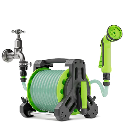 Deli ống nước có giá để đồ sân vườn ống nước cuộn ống cuộn dụng cụ rửa xe ống nước cuộn dây giá ống nước khung súng bắn keo sikaflex