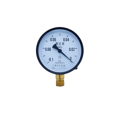 Đồng hồ đo áp suất chân không YZ-100 đồng hồ đo áp suất âm Thượng Hải Tianchuan-0,1-0,0,06,0,15,0,3,0,5MPA đồng hồ đo áp suất âm đo áp suất