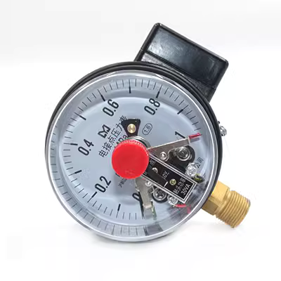 Đồng hồ đo áp suất tiếp xúc điện YXC100 được hỗ trợ từ tính 0 ~ 1.6MPa áp suất dầu áp suất nước áp suất không khí đồng hồ đo áp suất thủy lực đồng hồ đo áp suất âm đồng hồ điều chỉnh áp suất khí đồng hồ đo áp suất