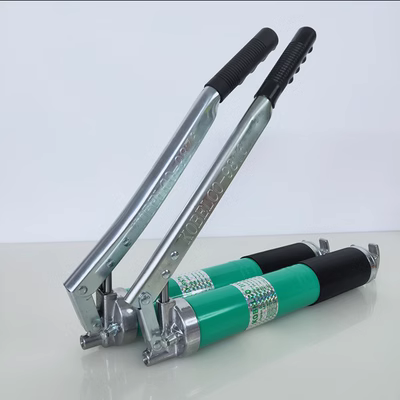 bơm mỡ bằng hơi Nhật Bản KOBELCO Hướng dẫn sử dụng súng bắn mỡ đơn thanh đôi-que 600cc máy xúc áp lực cao thiết bị bôi trơn làm đầy súng dầu đầu bơm mỡ bơm mỡ tự động