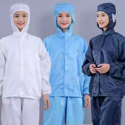 Chống bụi chống tĩnh điện trùm đầu tách phù hợp với sạch phù hợp với nam quần yếm không bụi của phụ nữ quần áo bảo hộ hội thảo phun sơn quần áo thoáng khí áo kỹ sư quần bảo hộ lao động