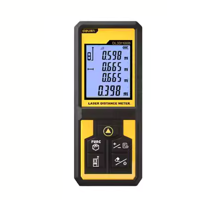 Deli cầm tay đo khoảng cách bằng laser có độ chính xác cao thước điện tử hộ gia đình hồng ngoại phòng dụng cụ đo 40-120 mét phòng dụng cụ đo thước đo laser bosch 100m cách sử dụng máy đo khoảng cách