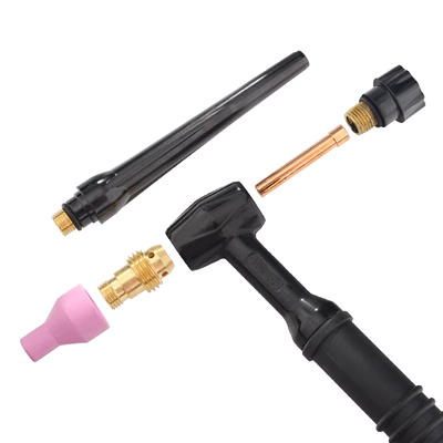 QQ150 súng hàn hồ quang argon phụ kiện máy hàn Daquan TIG đầu súng miệng sứ tungsten kẹp kim nghi binh mảnh dài đuôi súng nắp đuôi ngắn máy hàn mig không dùng khí loại nào tốt máy hàn mig không dùng khí hồng ký