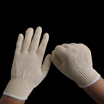 Găng tay cotton bảo hộ lao động thoáng khí chống trượt nam nữ trưởng thành chống mài mòn gạc cotton nguyên chất mỏng dày nhỏ vừa cộng với kích thước lớn găng tay cơ khí
