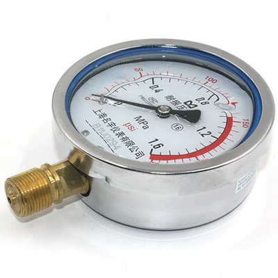 Chống sốc đồng hồ đo áp suất YN-100 áp suất nước áp suất dầu thủy lực áp suất không khí 0-0.6/1.6/4/16/25/60MPA đồng hồ đo áp suất dầu thủy lực đồng hồ đo áp suất âm