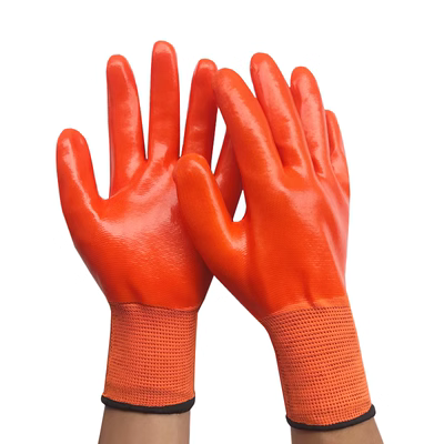 Găng tay bảo hộ lao động PVC không thấm nước, chống mài mòn, chống dầu, nhúng hoàn toàn, dày, nhựa chống trượt, bảo vệ công trình cơ khí tại công trường găng tay công nghiệp