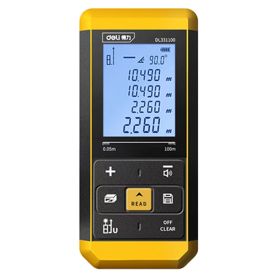 Deli đo xa laser hồng ngoại dụng cụ đo thước điện tử có độ chính xác cao thước đo cầm tay thước hiện vật mua máy đo khoảng cách laser
